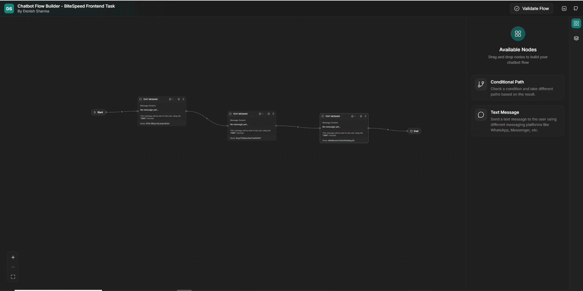 Chat flow builder