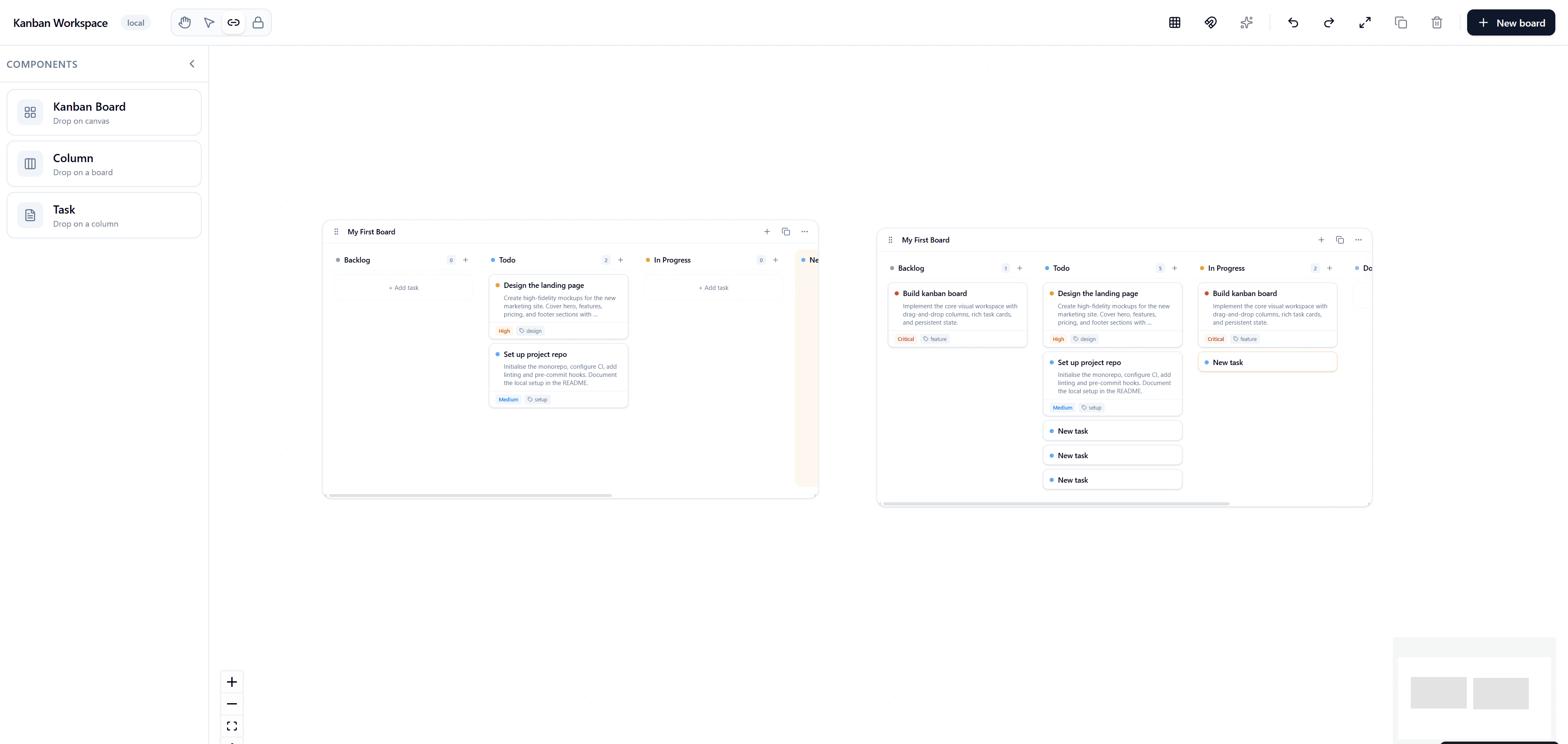 React flow Canvasflow Tasks